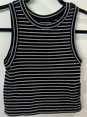 Black and white tank top size small